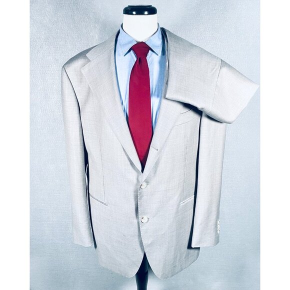 Suitsupply x Vitale Barberis Suit Mens 46R Gray Wool 2 Piece Blazer Pants 38x30 - Picture 1 of 16